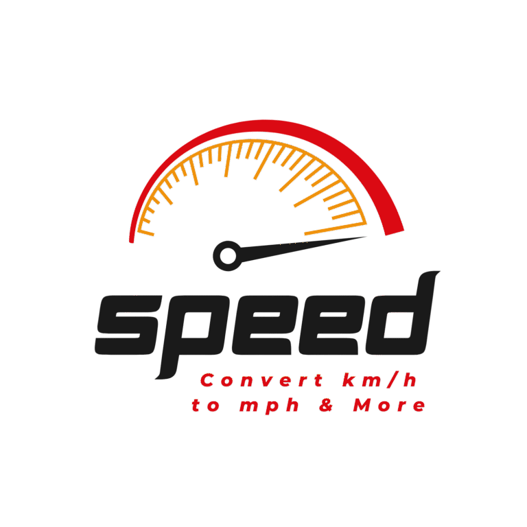 Speed Converter (km/h to mph etc.) 1 Red and black minimalist logo for a speed performance tool with text: 'Convert km/h to mph & More