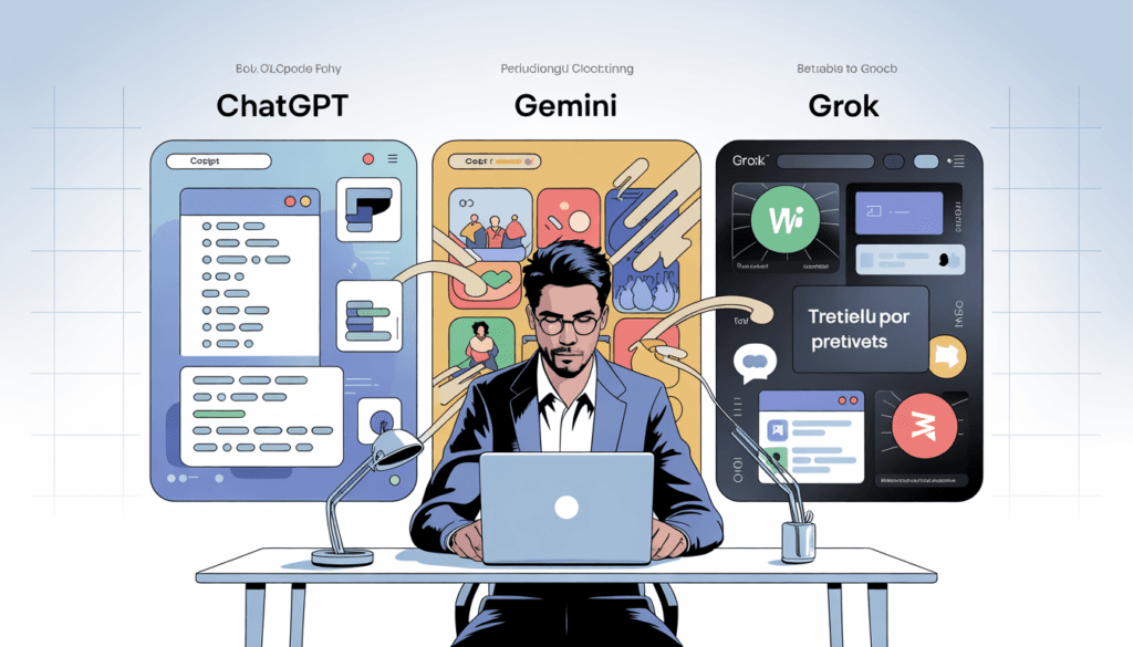 Comparison of ChatGPT vs Gemini vs Grok in 2026 for blog writing workflow