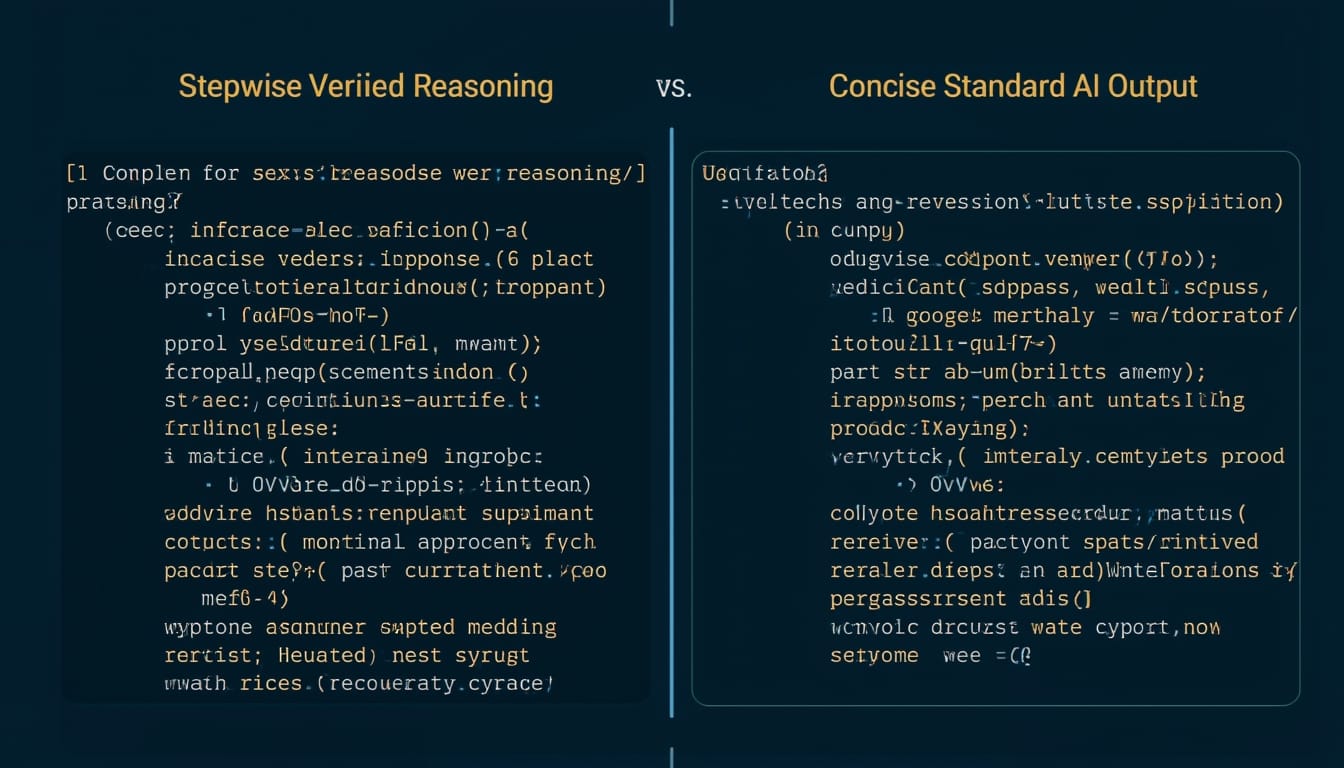 Comparison of Gemini 3 Deep Think iterative reasoning outputs versus standard AI responses for complex scientific tasks